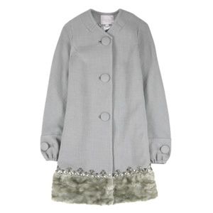 Rebecca Taylor Gray Fur Coat Seen on Gossip Girl!